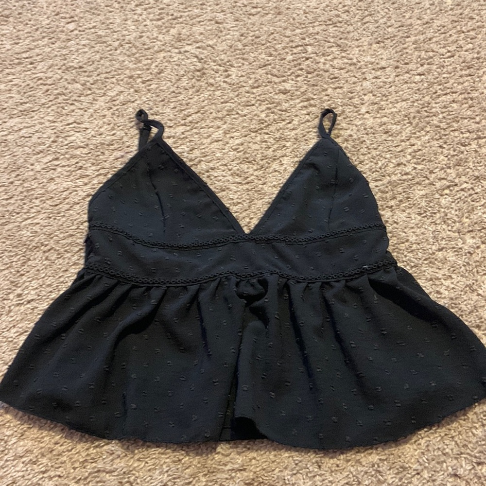 black tank top with cute design